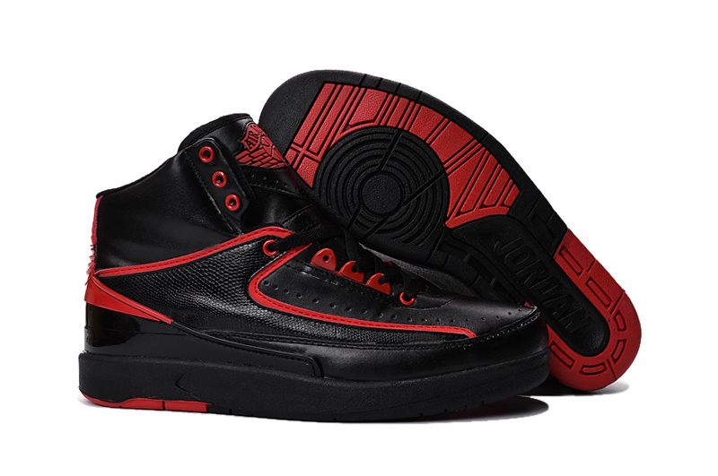 2016 Jordan 2 Black Red Shoes - Click Image to Close